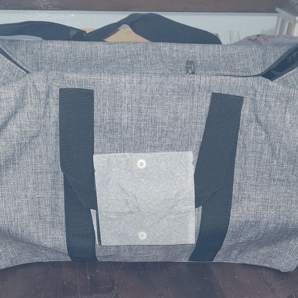 Jimmy Choo Gray and Tan Fabric Pouch